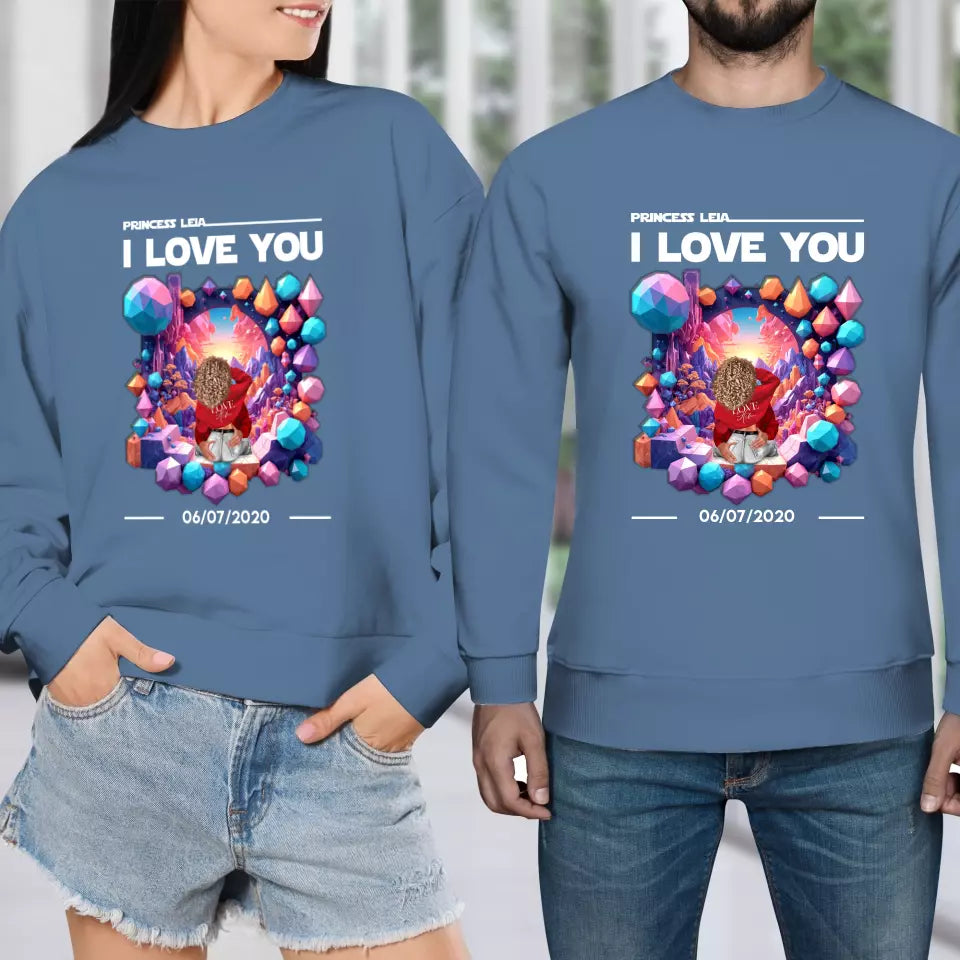 I Love You - Custom Date - Personalized Gifts for Couples - Sweater