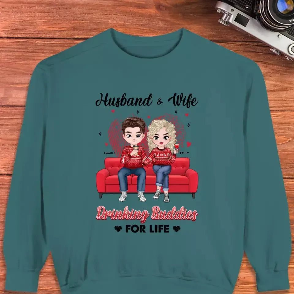 Drinking Buddies - Personalized Gifts for Couples - Unisex Sweater