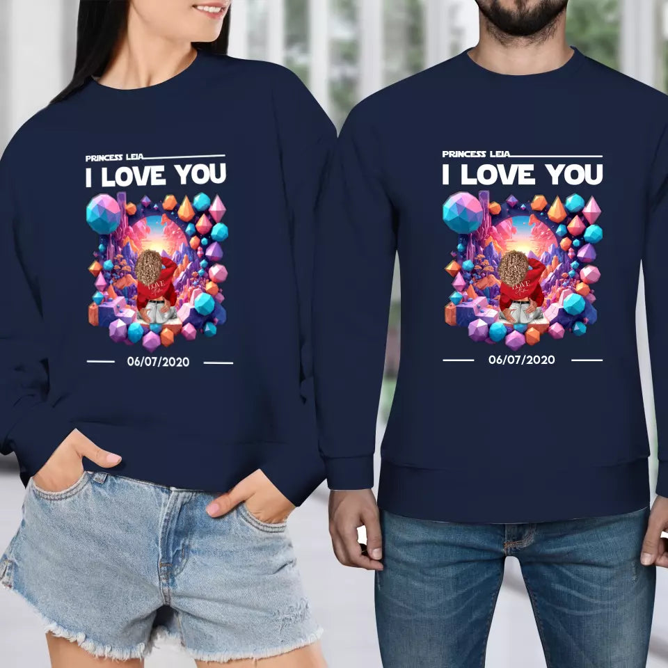 I Love You - Custom Date - Personalized Gifts for Couples - Sweater