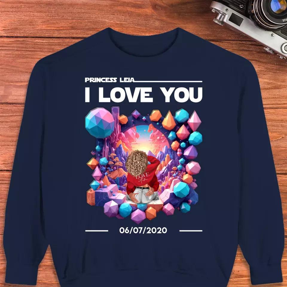 I Love You - Custom Date - Personalized Gifts for Couples - Sweater