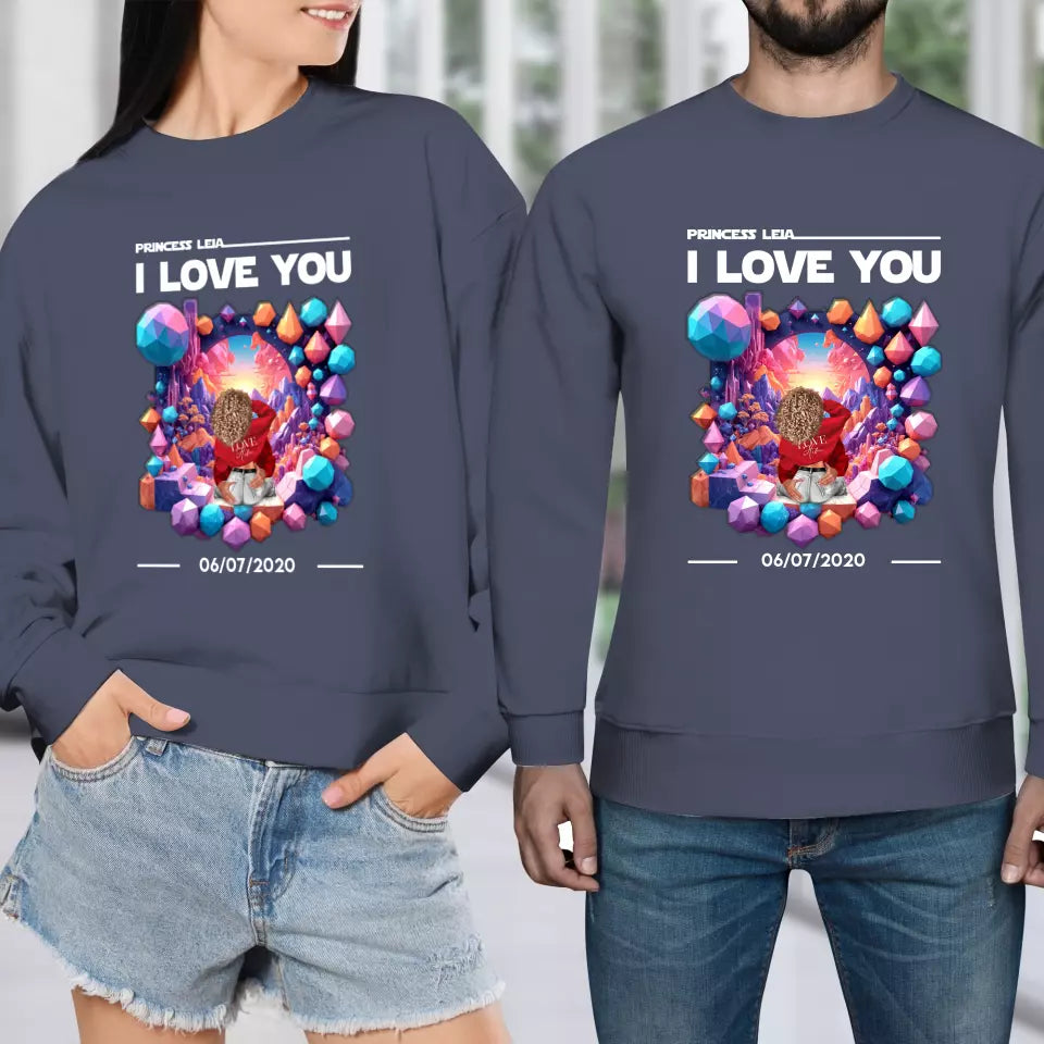 I Love You - Custom Date - Personalized Gifts for Couples - Sweater