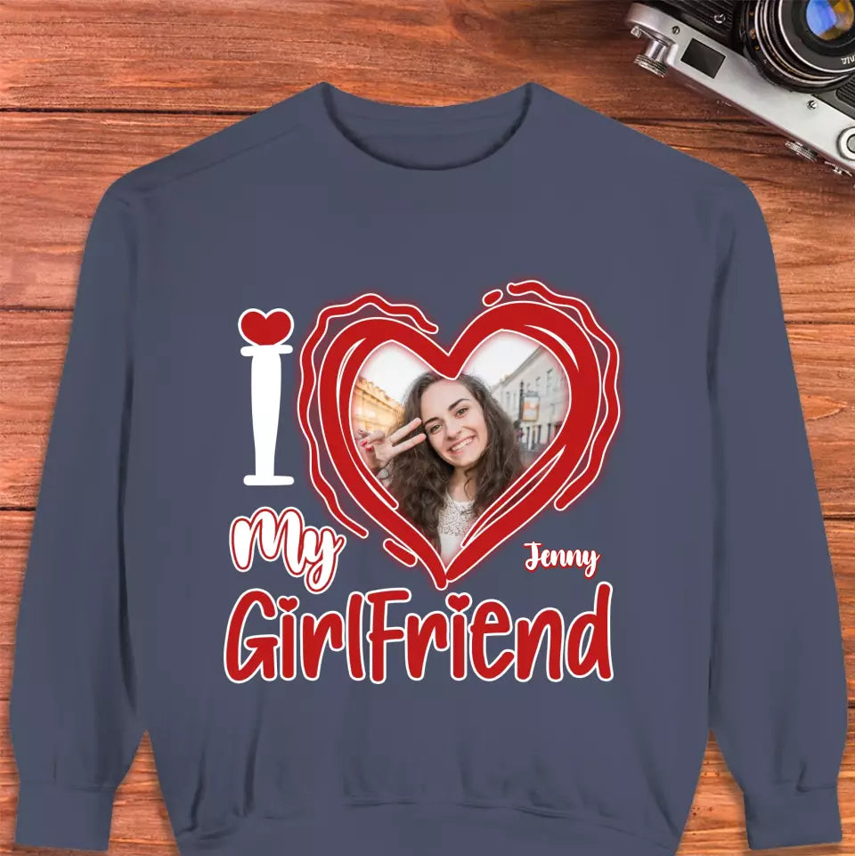 I Love My Girlfriend - Personalized Gifts For Couples - Unisex Sweater