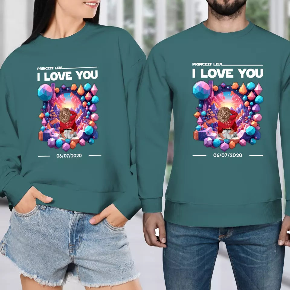 I Love You - Custom Date - Personalized Gifts for Couples - Sweater