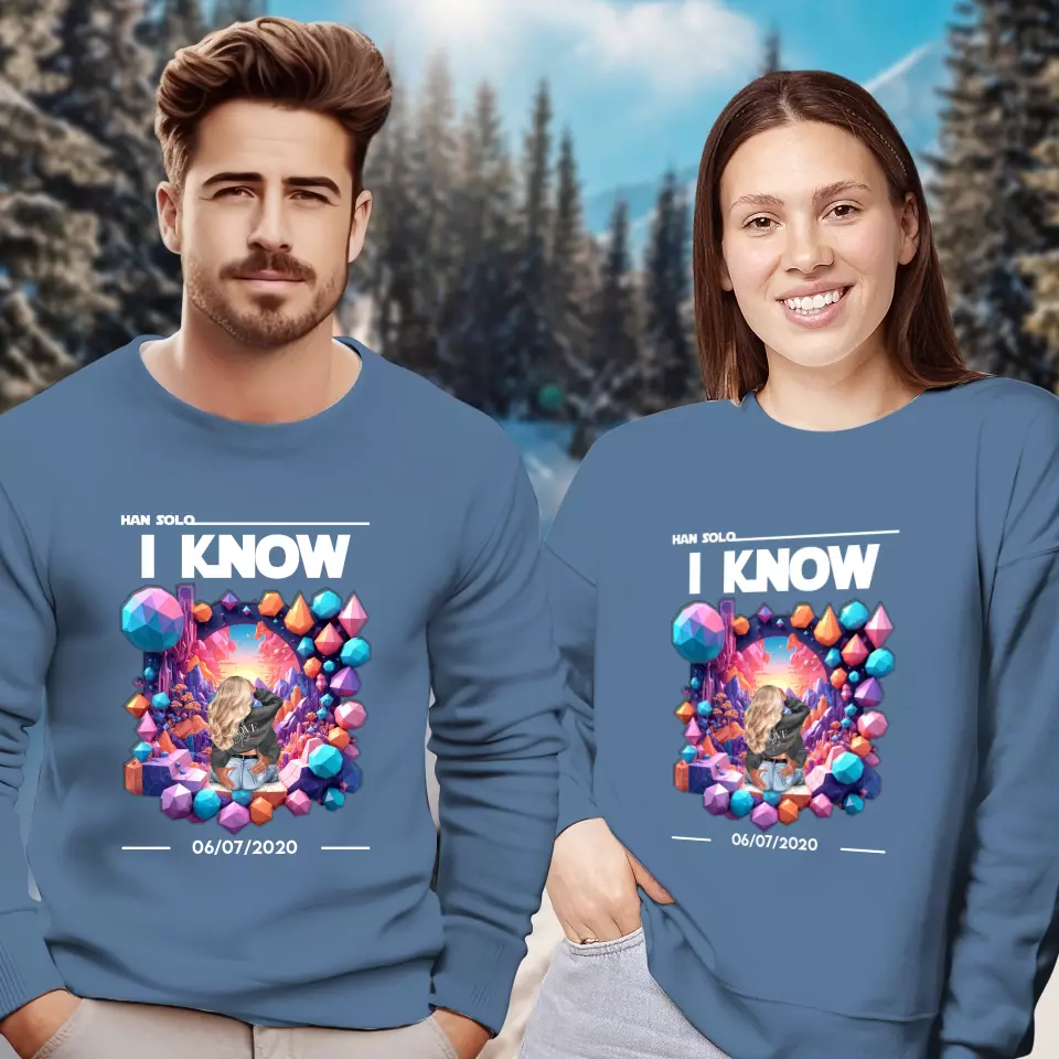 I Love You - Custom Date - Personalized Gifts for Couples - Sweater