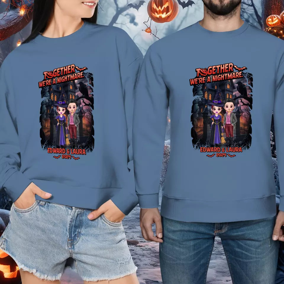 Together We're A Nightmare - Custom Name - Personalized Gifts for Couples - Sweater