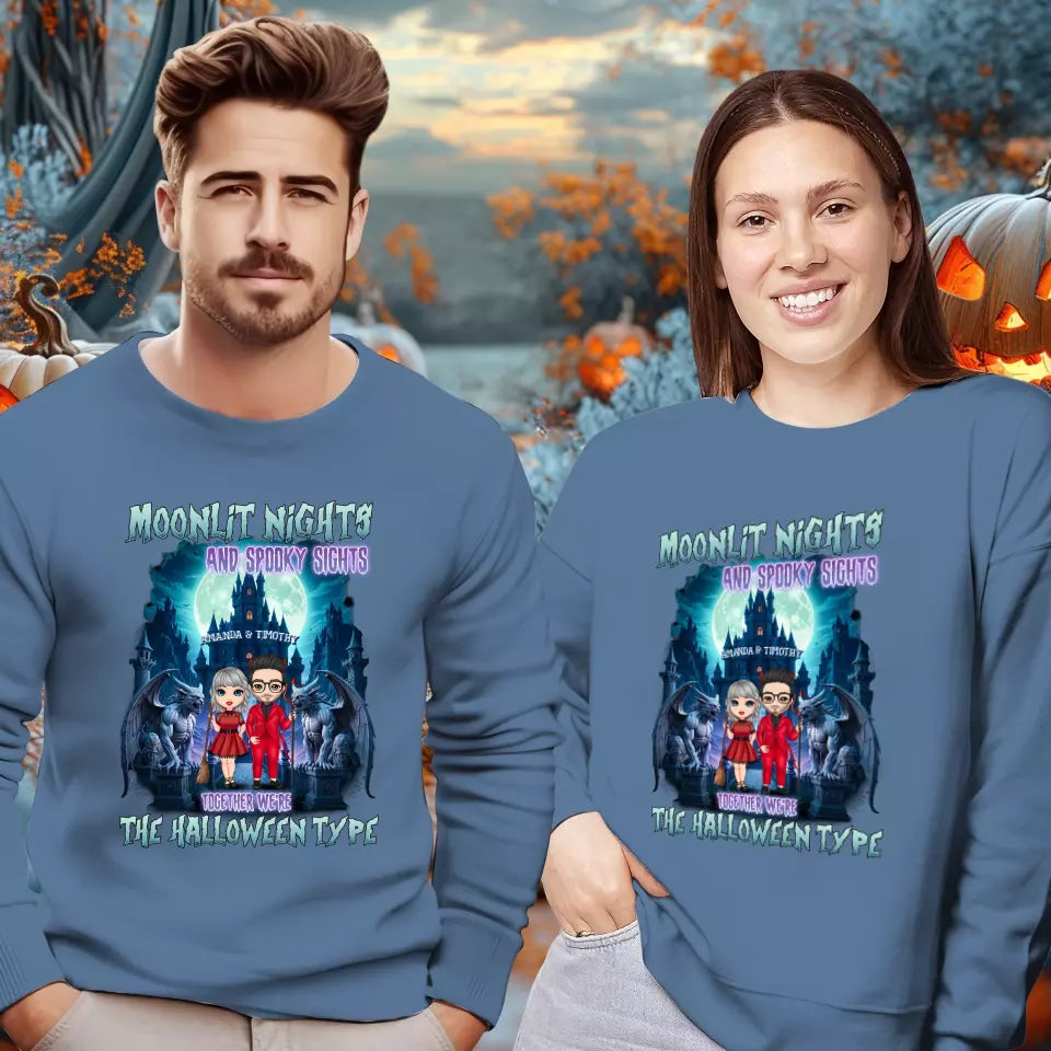 Moonlit Night - Custom Name - Personalized Gifts for Couples - Sweater