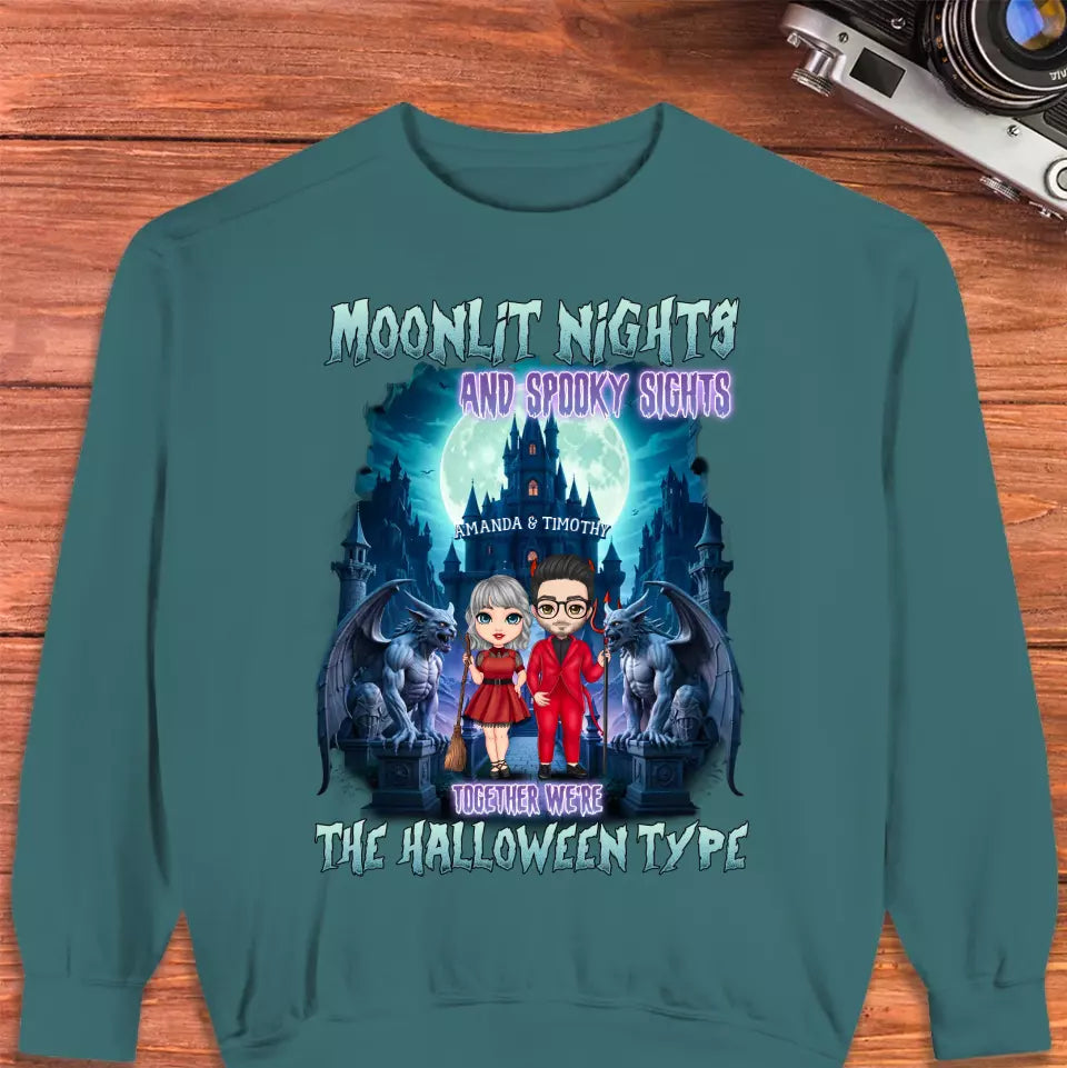 Moonlit Night - Custom Name - Personalized Gifts for Couples - Sweater