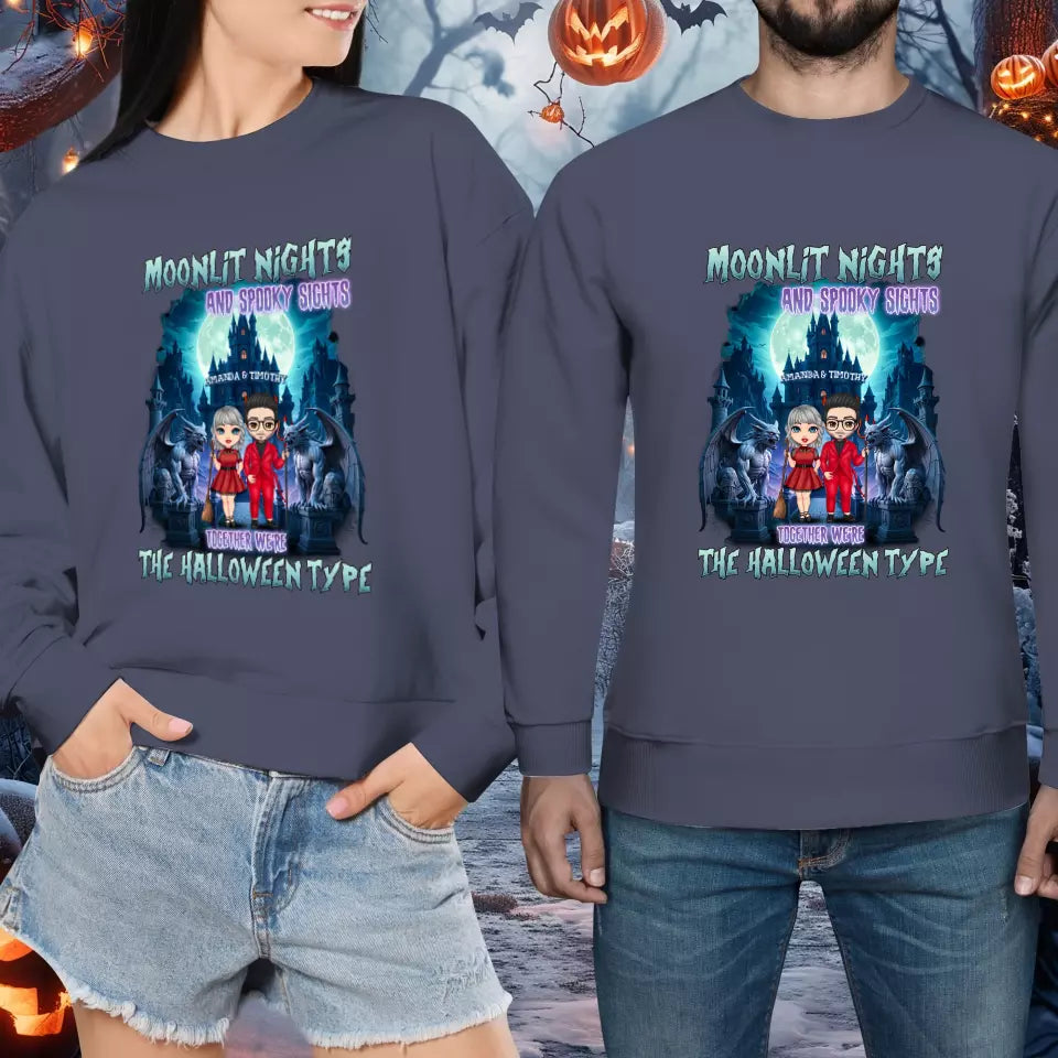 Moonlit Night - Custom Name - Personalized Gifts for Couples - Sweater