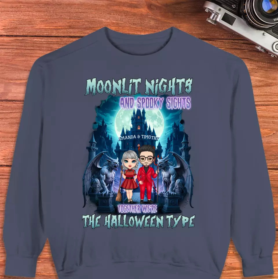 Moonlit Night - Custom Name - Personalized Gifts for Couples - Sweater