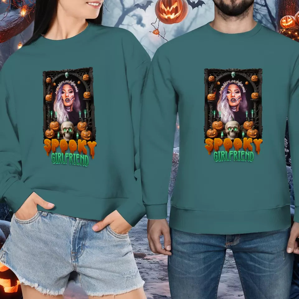 Spooky Couple - Custom Photo - Personalized Gifts For Couple - Sweater