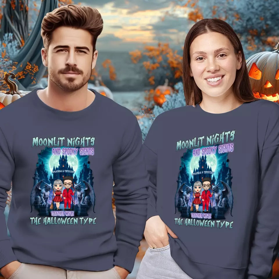 Moonlit Night - Custom Name - Personalized Gifts for Couples - Sweater