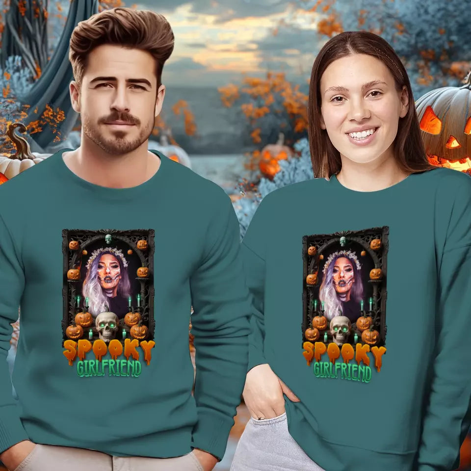 Spooky Couple - Custom Photo - Personalized Gifts For Couple - Sweater