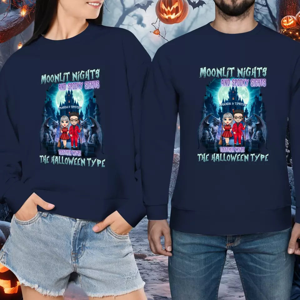 Moonlit Night - Custom Name - Personalized Gifts for Couples - Sweater