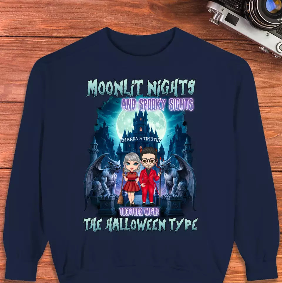 Moonlit Night - Custom Name - Personalized Gifts for Couples - Sweater