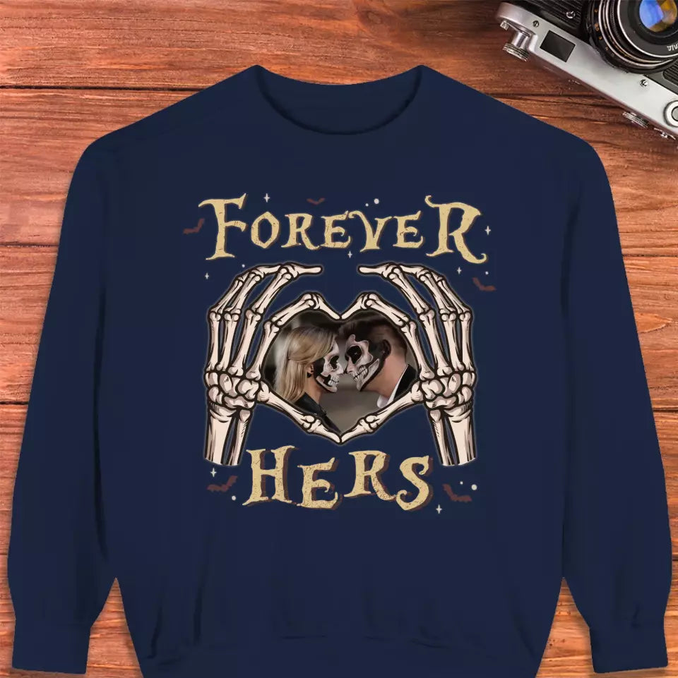 Forever Her - Custom Photo - Personalized Gifts For Couple - Sweater