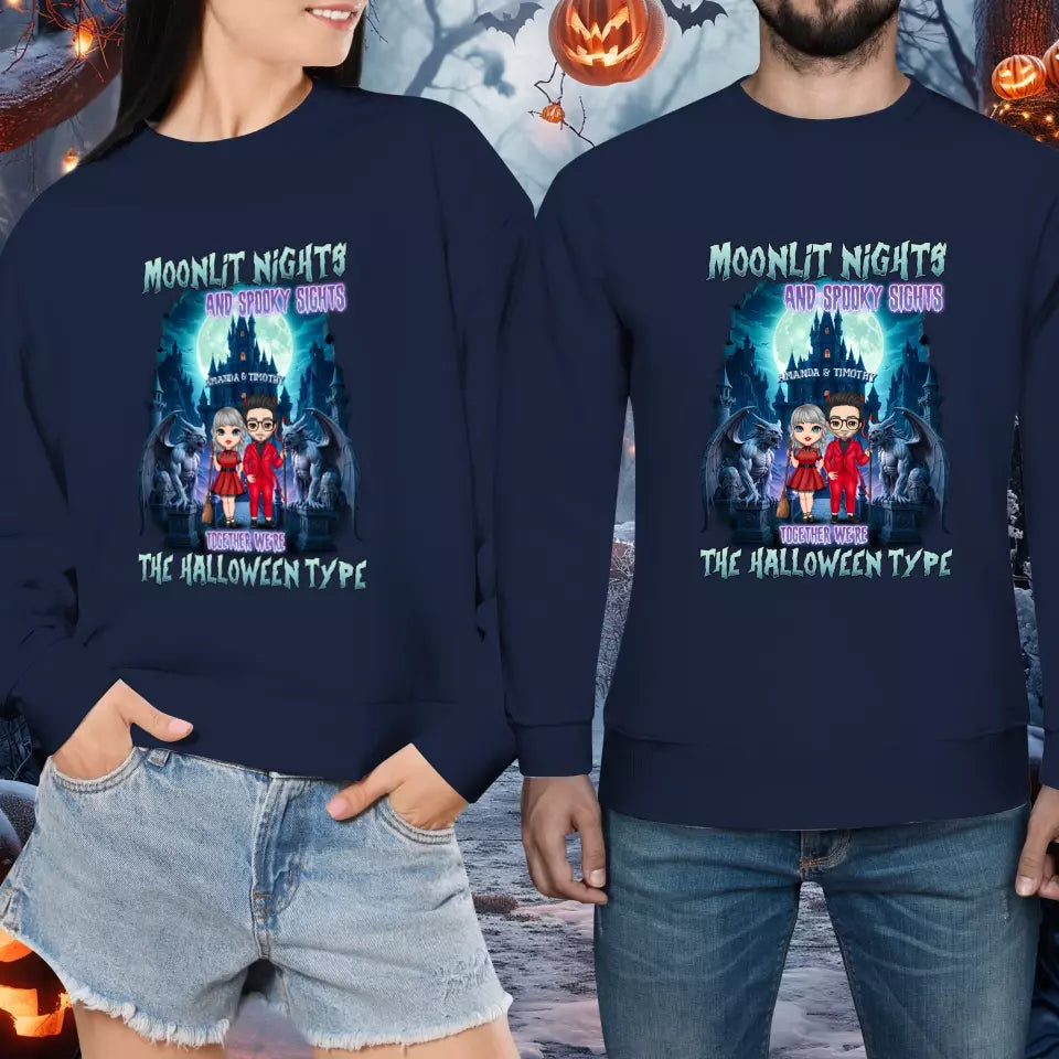 Moonlit Night - Custom Name - Personalized Gifts for Couples - Sweater