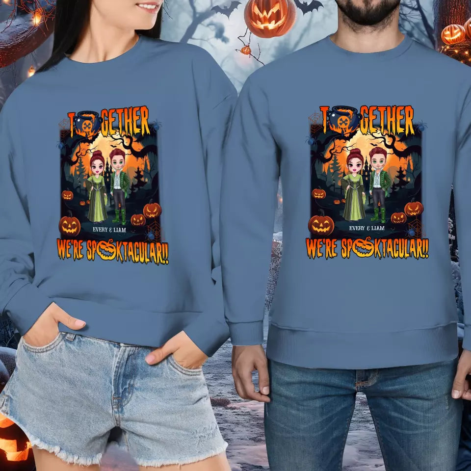 Together We're Spooktacular - Custom Name - Personalized Gifts for Couples - Sweater