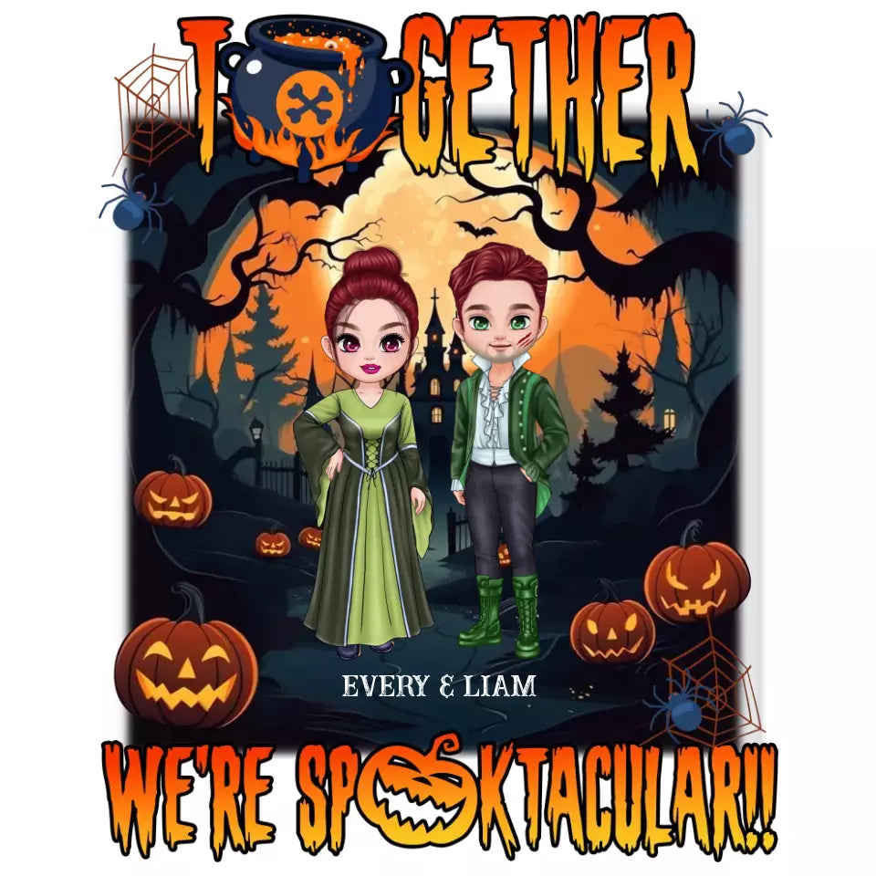 Together We're Spooktacular - Custom Name - Personalized Gifts for Couples - Sweater