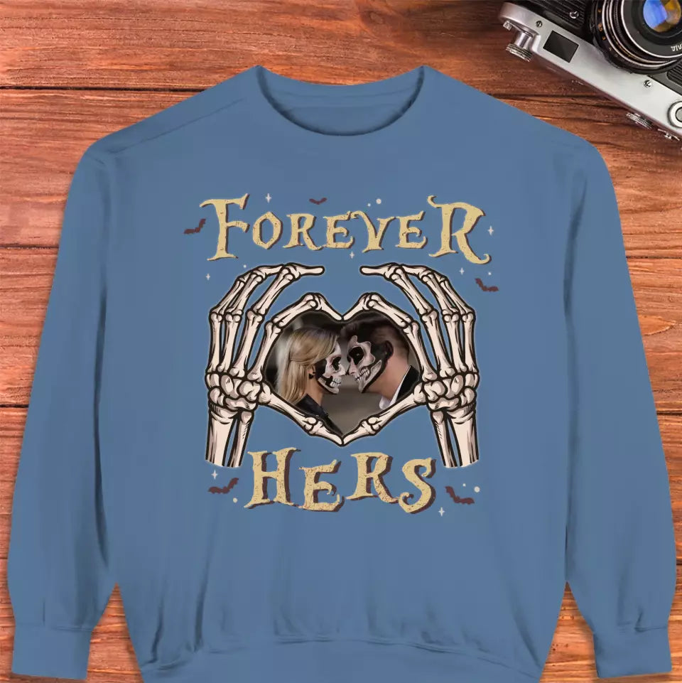 Forever Her - Custom Photo - Personalized Gifts For Couple - Sweater