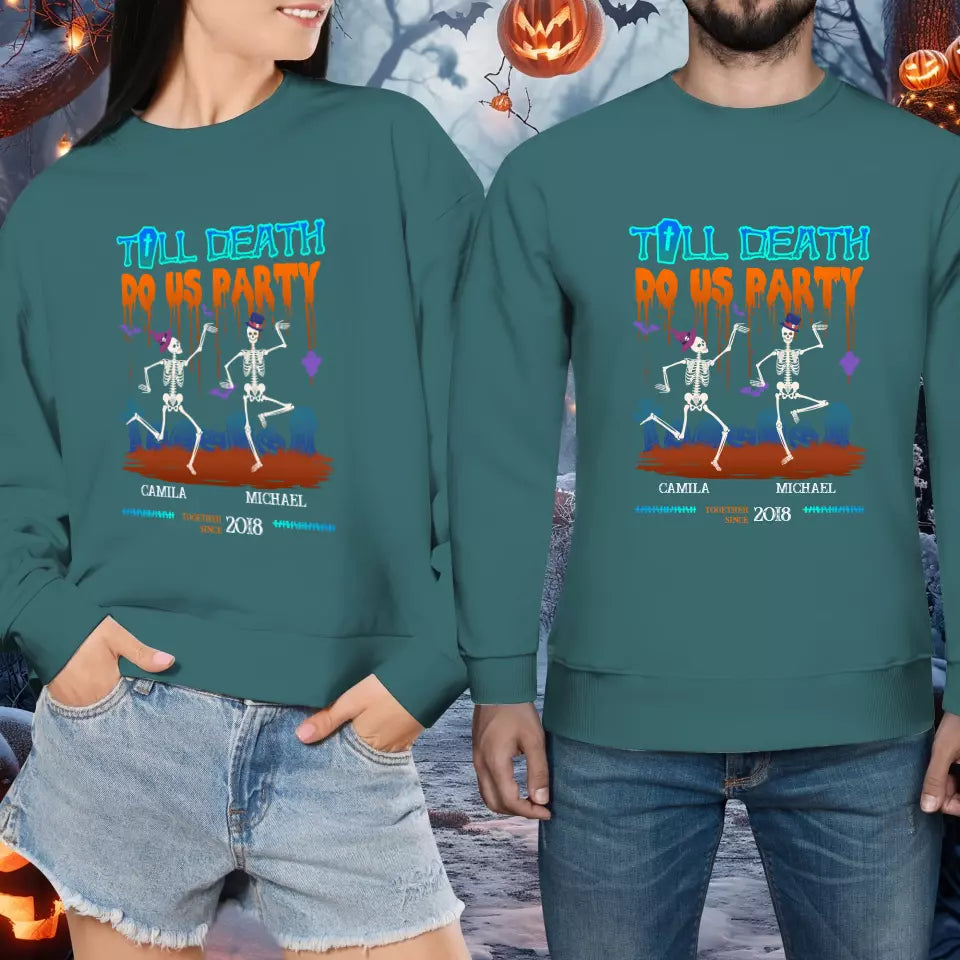 Till Death Do Us Party - Custom Anniversary Year - Personalized Gifts for Couples - Sweater