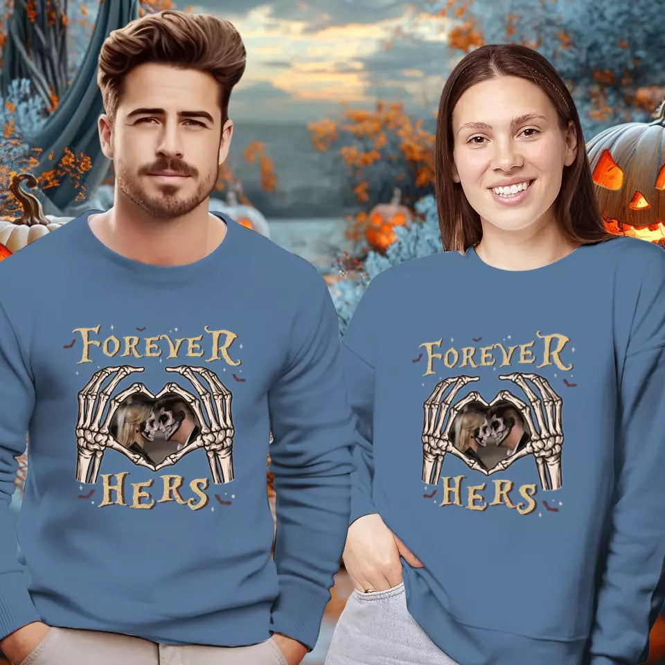 Forever Her - Custom Photo - Personalized Gifts For Couple - Sweater