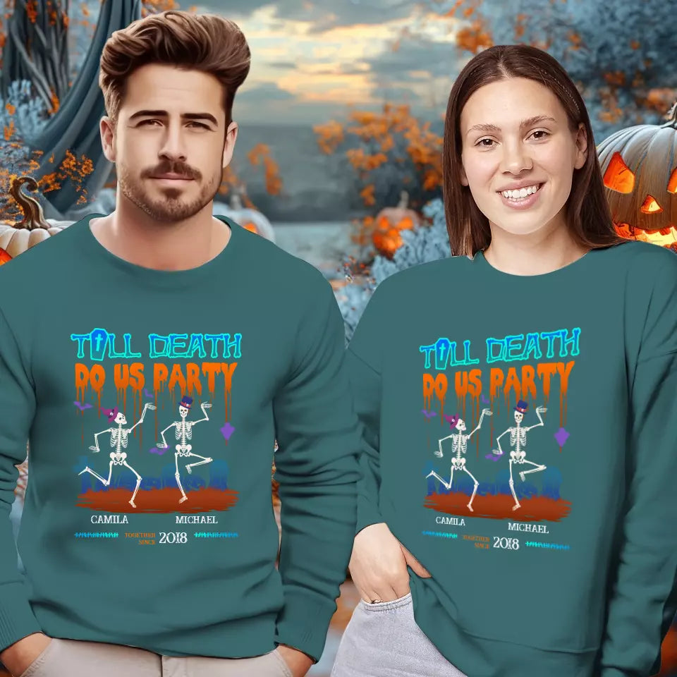 Till Death Do Us Party - Custom Anniversary Year - Personalized Gifts for Couples - Sweater