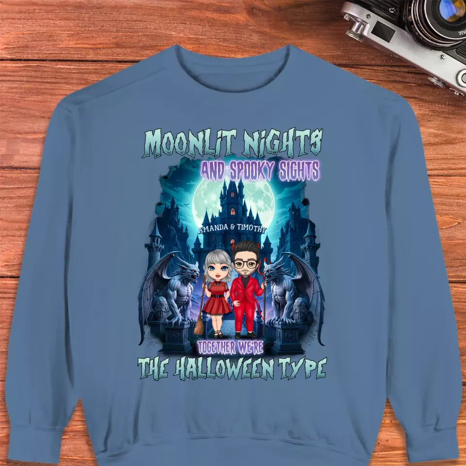 Moonlit Night - Custom Name - Personalized Gifts for Couples - Sweater