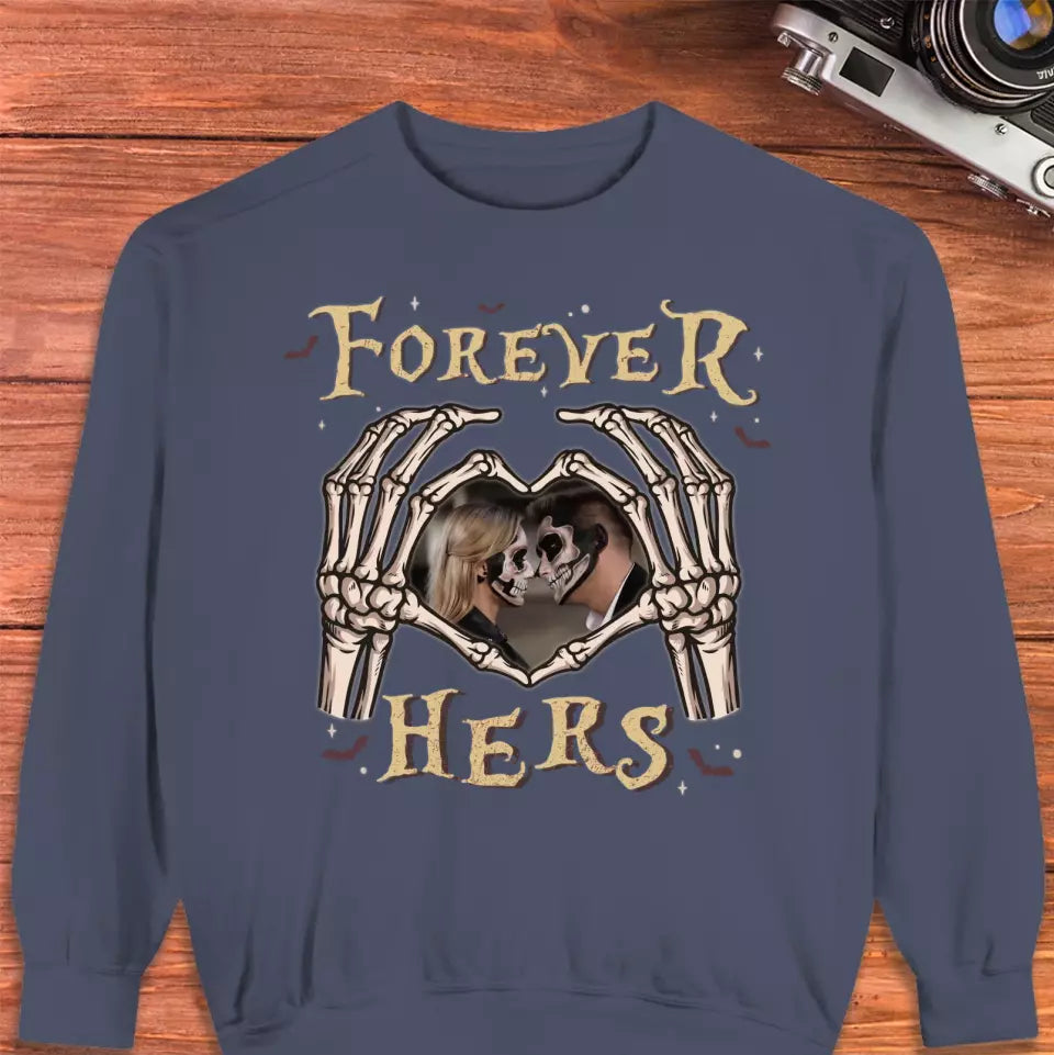 Forever Her - Custom Photo - Personalized Gifts For Couple - Sweater