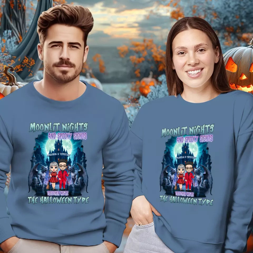 Moonlit Night - Custom Name - Personalized Gifts for Couples - Sweater