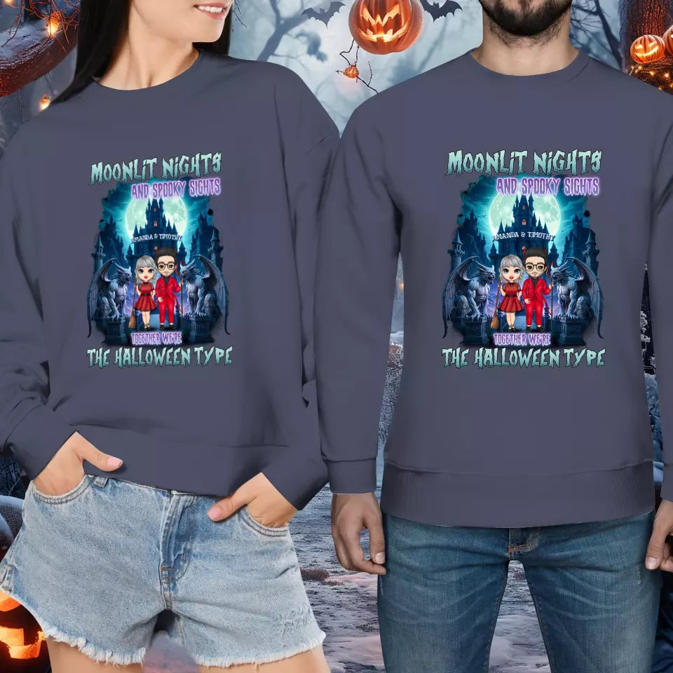 Moonlit Night - Custom Name - Personalized Gifts for Couples - Sweater