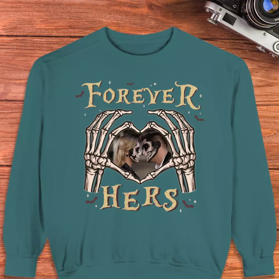 Forever Her - Custom Photo - Personalized Gifts For Couple - Sweater