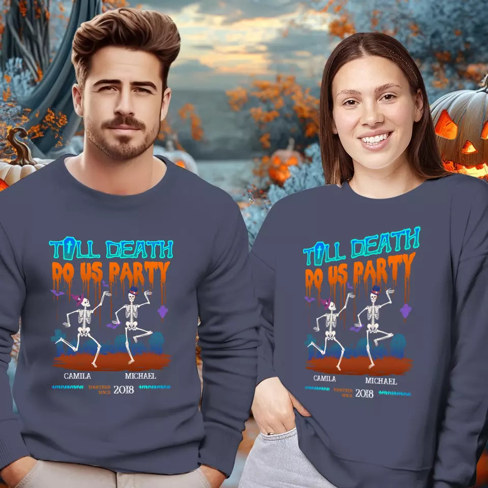 Till Death Do Us Party - Custom Anniversary Year - Personalized Gifts for Couples - Sweater