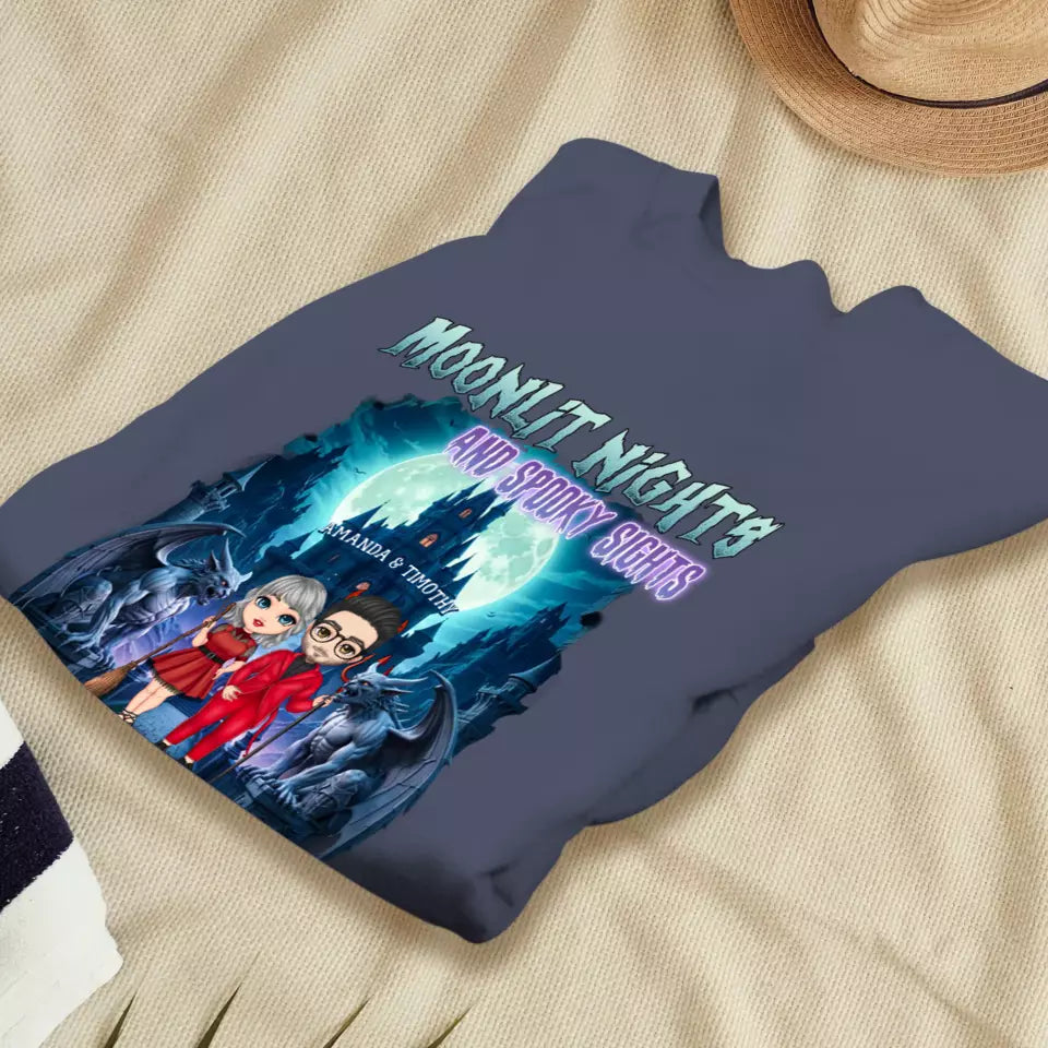 Moonlit Night - Custom Name - Personalized Gifts for Couples - Sweater