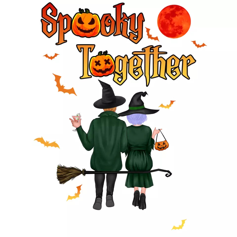 Spooky Together - Custom Name - Personalized Gifts for Couples - Sweater