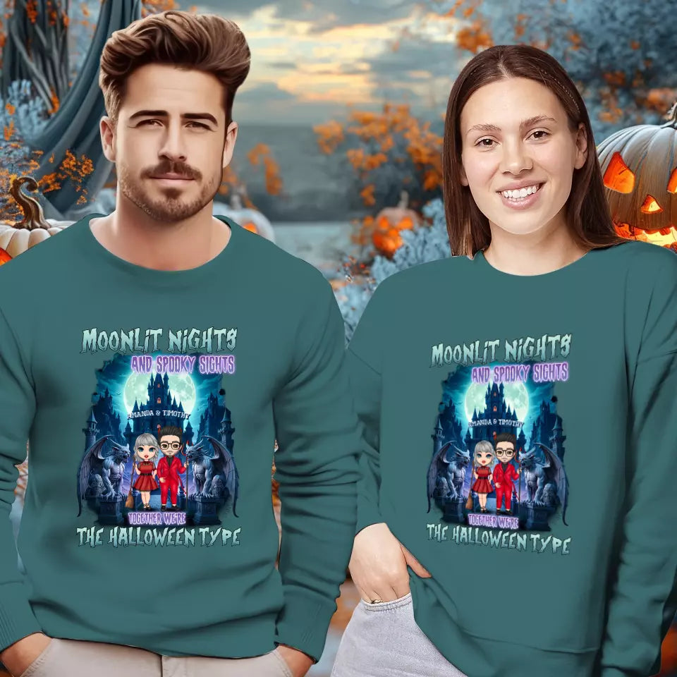 Moonlit Night - Custom Name - Personalized Gifts for Couples - Sweater