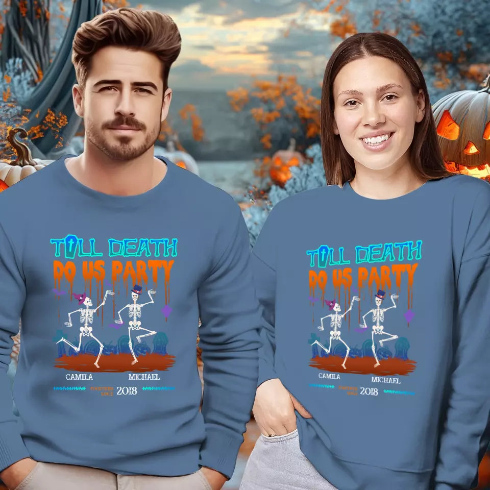 Till Death Do Us Party - Custom Anniversary Year - Personalized Gifts for Couples - Sweater