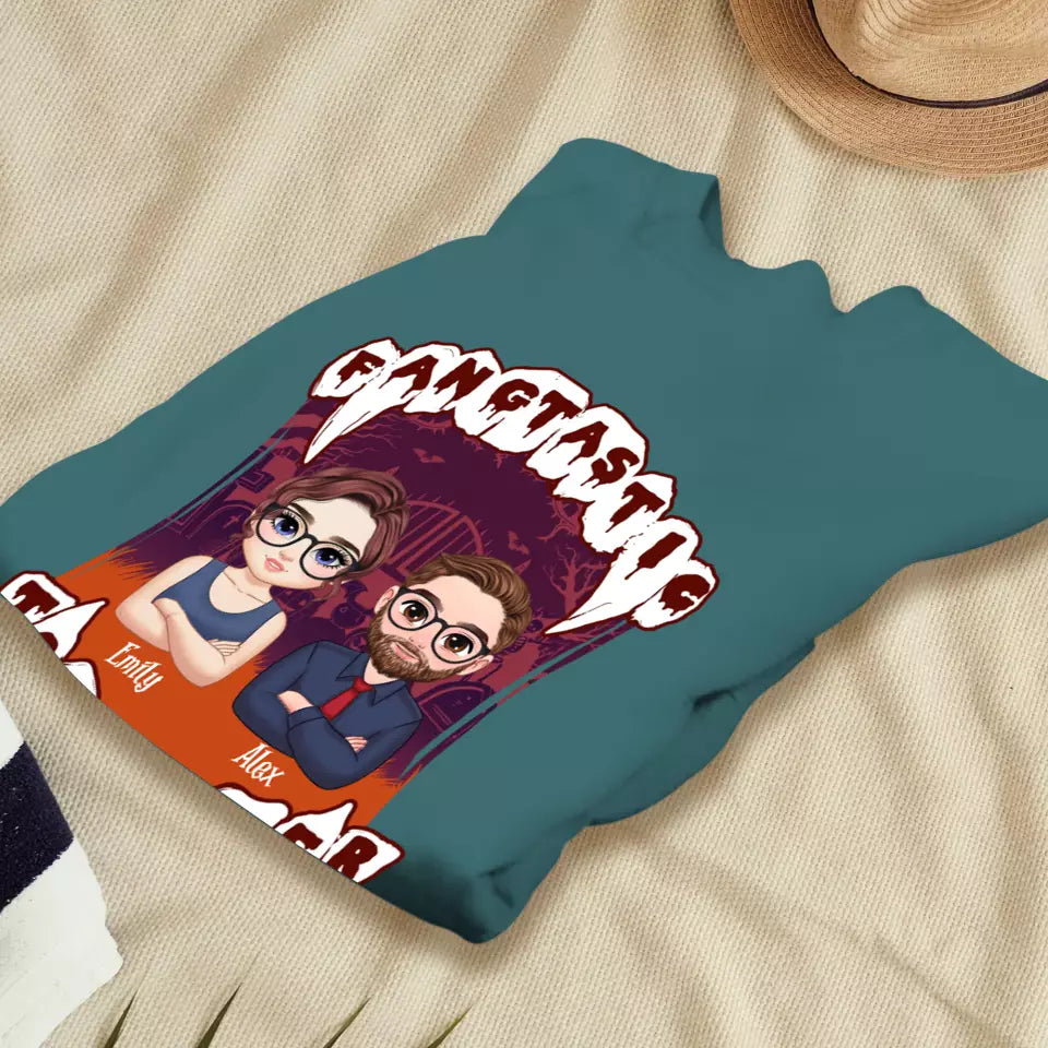 Fangtastic Together - Custom Name - Personalized Gifts for Couples - Sweater