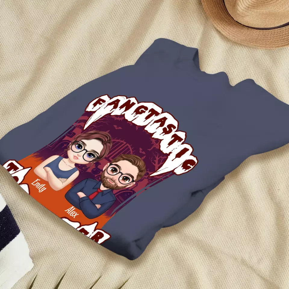 Fangtastic Together - Custom Name - Personalized Gifts for Couples - Sweater