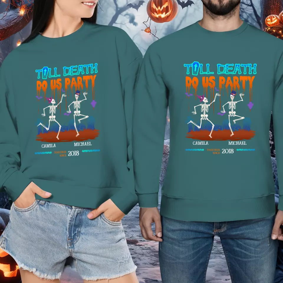 Till Death Do Us Party - Custom Anniversary Year - Personalized Gifts for Couples - Sweater