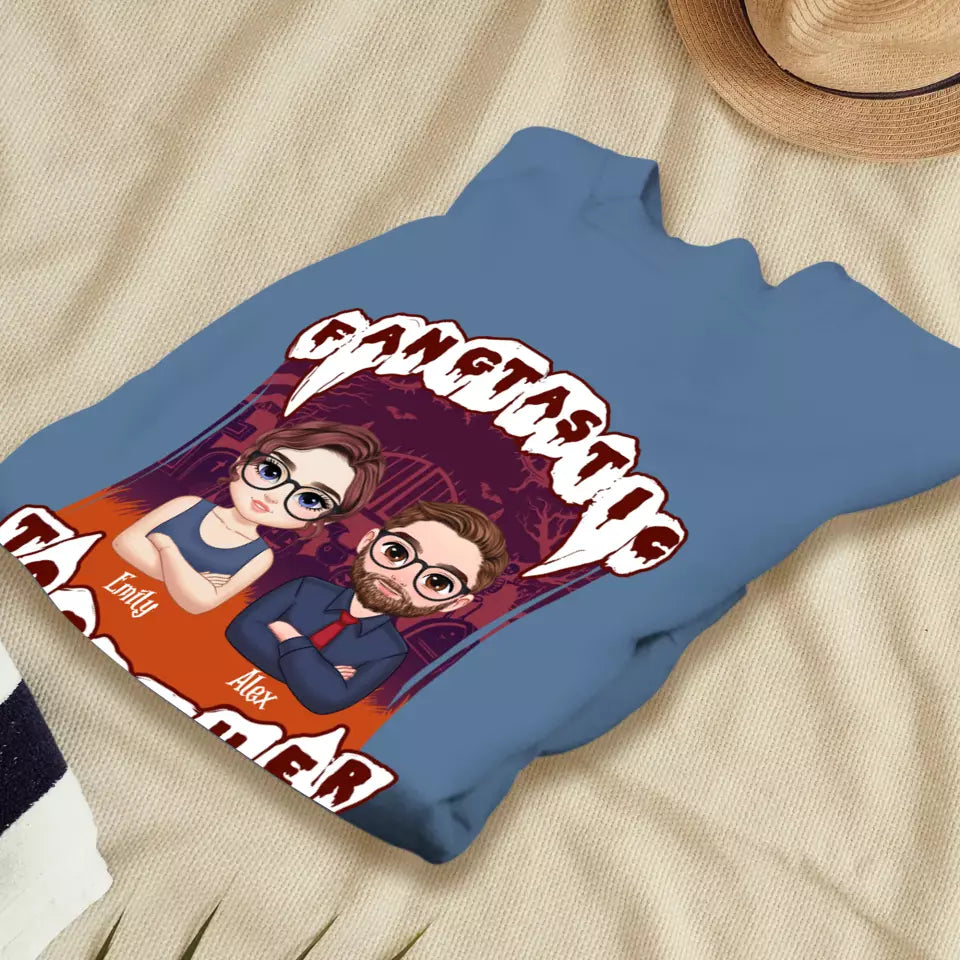 Fangtastic Together - Custom Name - Personalized Gifts for Couples - Sweater