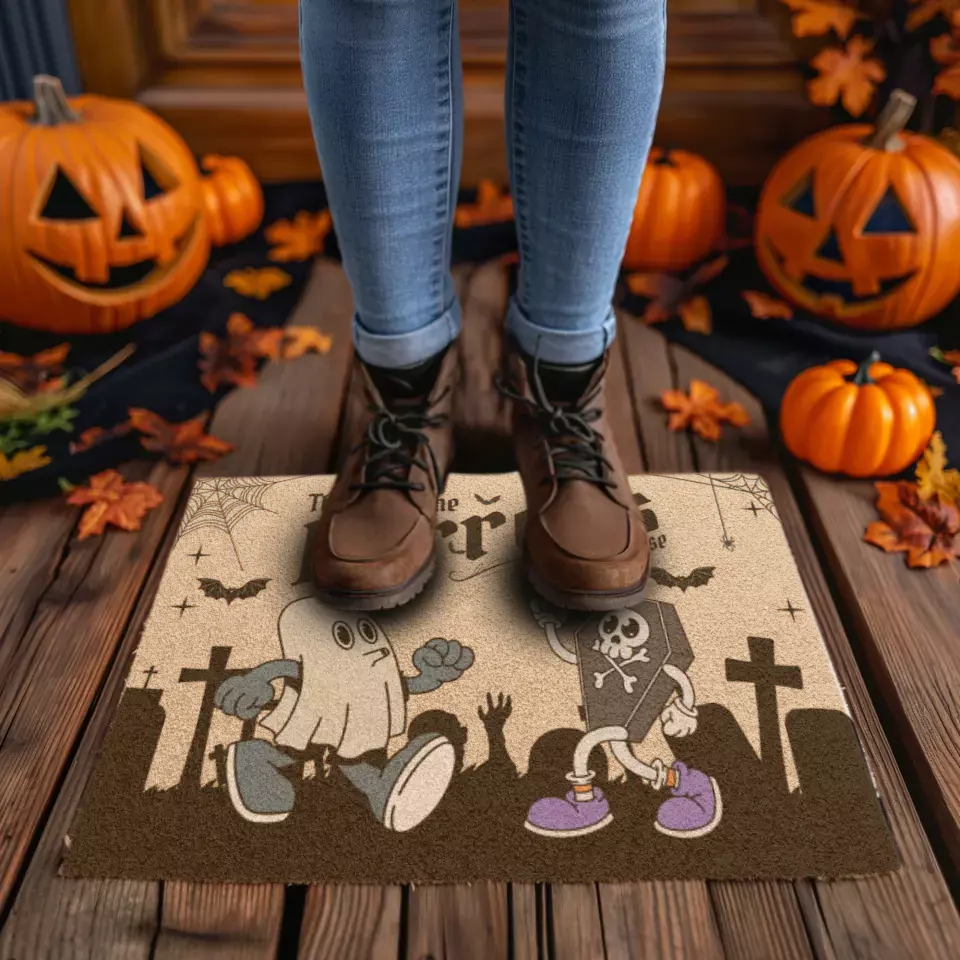 There's Some Horrors In This House - Custom Name - Personalized Gifts For Family - Doormat (24" × 16")