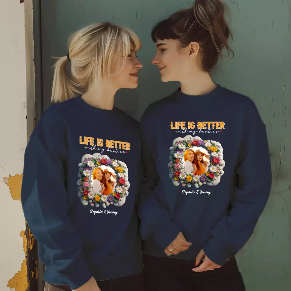 Life Is Better - Custom Photo - Personalized Gifts For Couple - Sweater