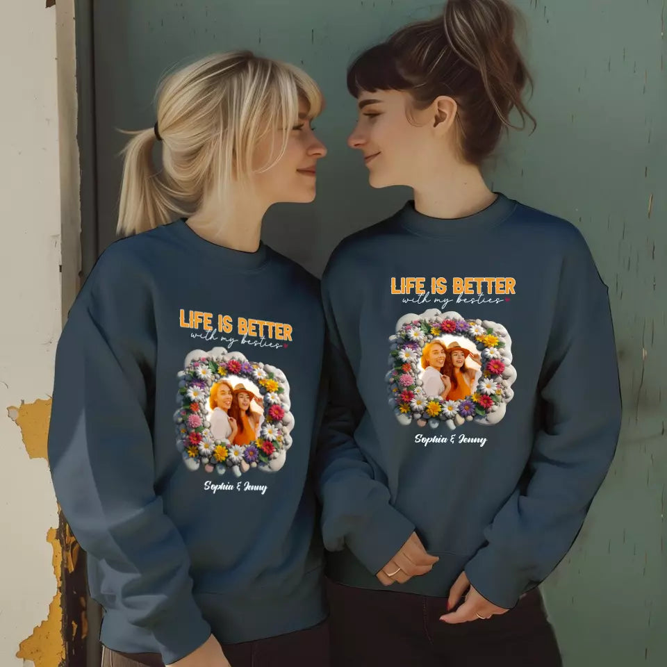 Life Is Better - Custom Photo - Personalized Gifts For Couple - Sweater