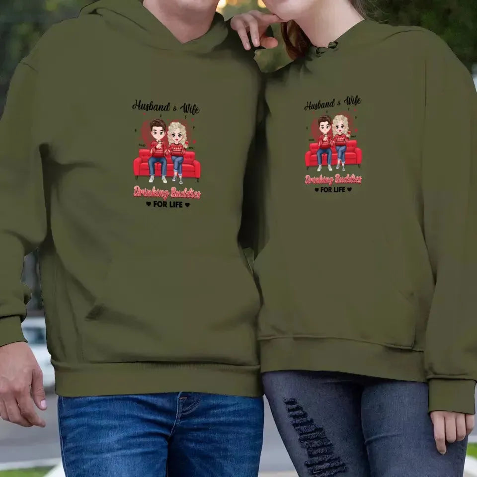 Drinking Buddies  - Personalized Gifts for Couples - Unisex Hoodie