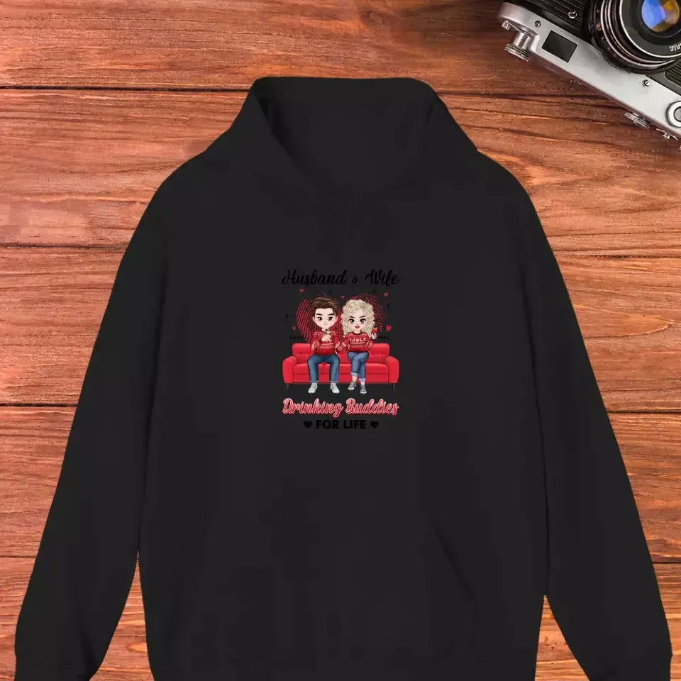 Drinking Buddies  - Personalized Gifts for Couples - Unisex Hoodie