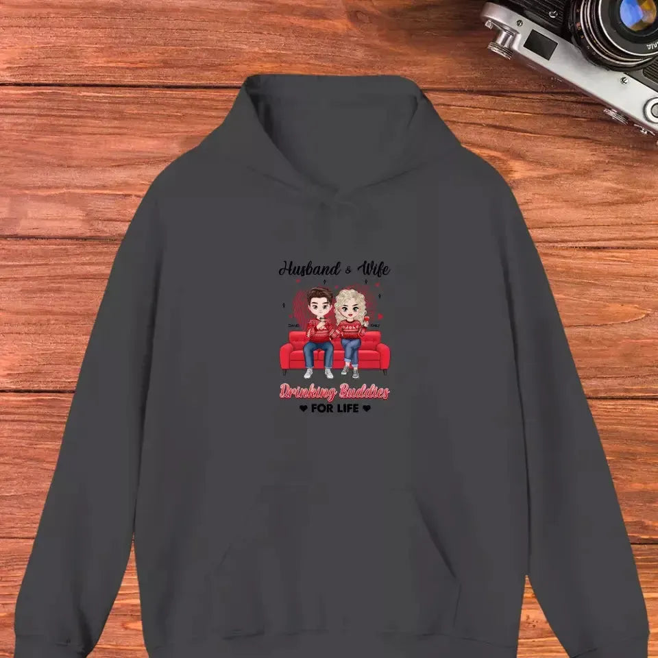 Drinking Buddies  - Personalized Gifts for Couples - Unisex Hoodie