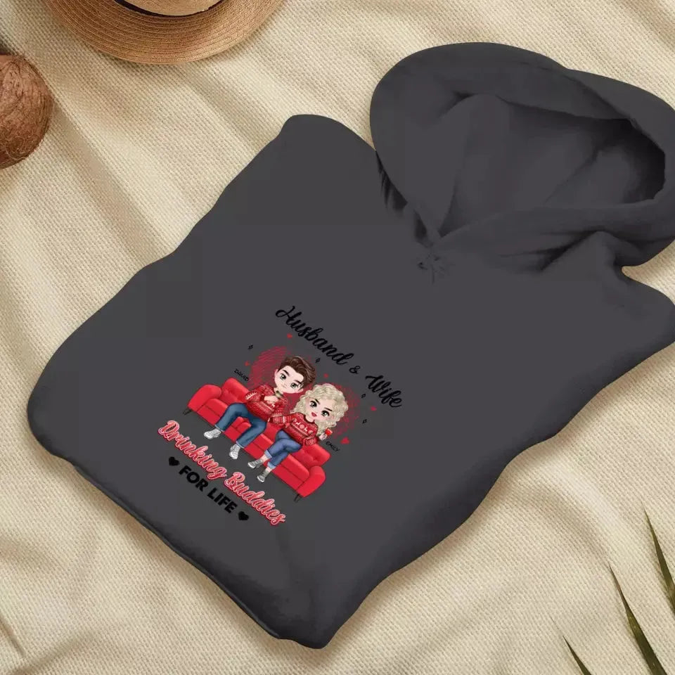 Drinking Buddies  - Personalized Gifts for Couples - Unisex Hoodie