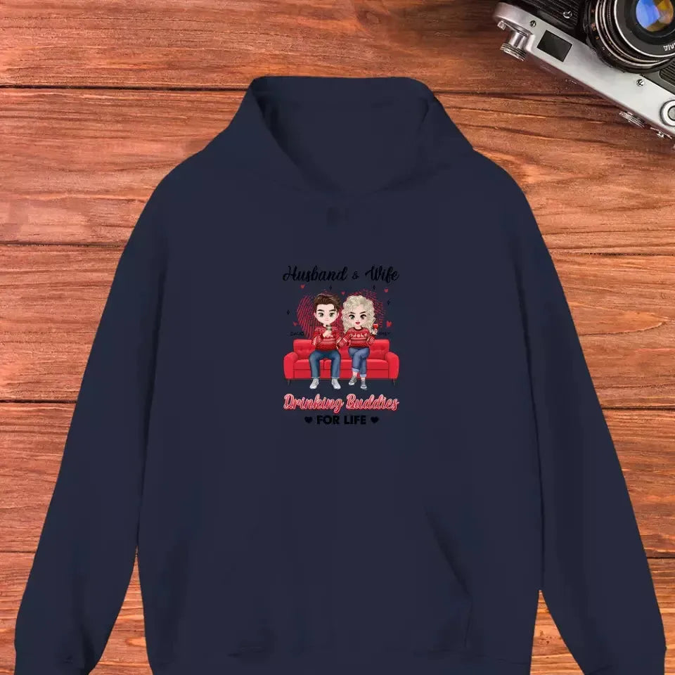 Drinking Buddies  - Personalized Gifts for Couples - Unisex Hoodie