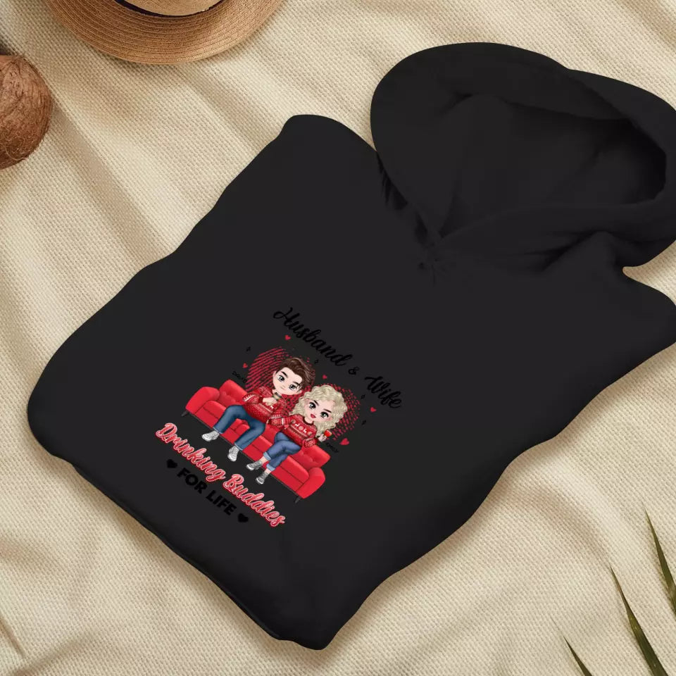 Drinking Buddies  - Personalized Gifts for Couples - Unisex Hoodie