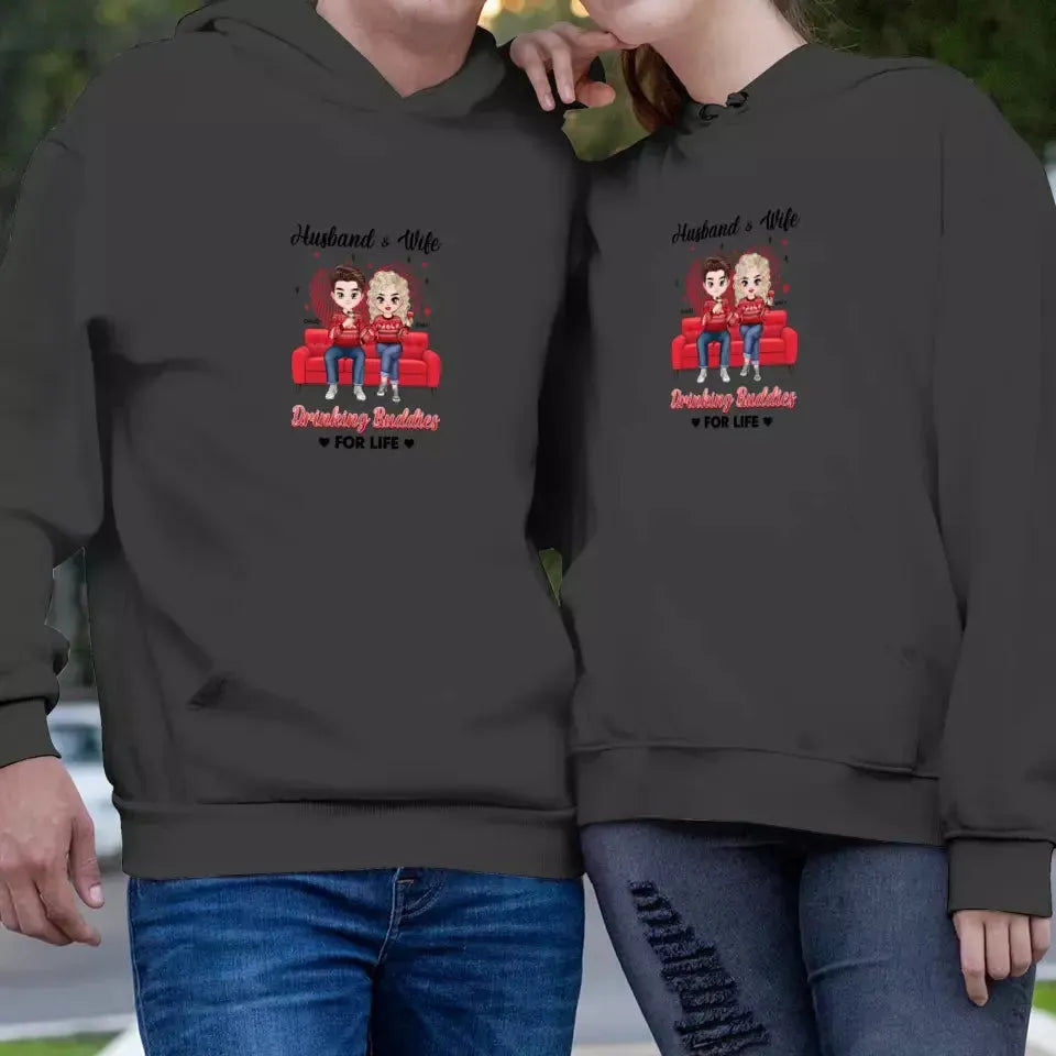 Drinking Buddies  - Personalized Gifts for Couples - Unisex Hoodie